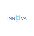 logo template with molecule for medical clinic vector image vector image