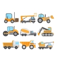 machines for construction work set vector image