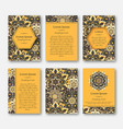 set of cards flyers brochures with mandala vector image vector image