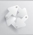 white arrows vector image vector image