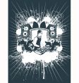 emblem dj vector image