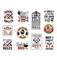 fun lettering about grills and bbq vector image vector image