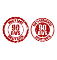 money back guarantee 90 days rubber stamp inprint vector image