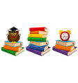 colorful books set vector image vector image