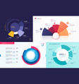 set circle chart designs modern vector image