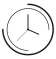 abstract clock icon clock object vector image