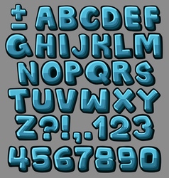 Alphabet blue Royalty Free Vector Image - VectorStock