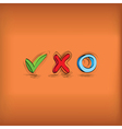checklist approval symbols vector image vector image