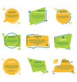 different quote remark frames flat icon set vector image vector image