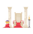 emperors throne flat composition vector image vector image