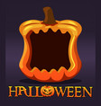 halloween pumpkin frame avatar blank template vector image