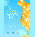 summer disco cocktail party poster vector image