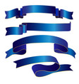 blue ribbon collection on white background vector image