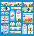 easter cards tags banners greeting set vector image vector image