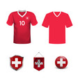 set soccer jersey or football kit template vector image vector image