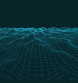abstract digital landscape cyber or technology vector image vector image