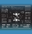 set of black and white infographic elements head vector image vector image