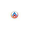 shape pyramid technology colored logo vector image vector image