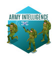 soldiers army intelligence with drone vector image