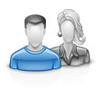 users icon man woman vector image vector image