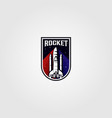 vintage rocket space shuttle logo badge vector image