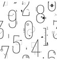 geometric thin line art flat style numbers vector image
