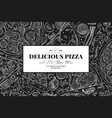 italian pizza and ingredients frame food vector image