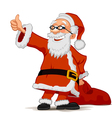 santa claus with bag vector image vector image