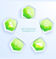business infographic hexagon paper concept vector image vector image