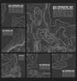 grey contours topography geographic vector image vector image