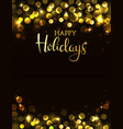 holiday golden background vector image