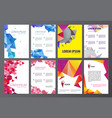 set of flyers brochures abstract design 2 vector image