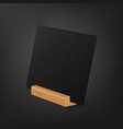 3d realistic black square empty blank paper vector image