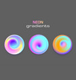 abstract sphere neon colors gradients isolated vector image