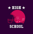 american football logo template-high school rugby vector image vector image