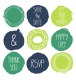 set of 9 decorative wedding and romantic elements vector image vector image