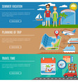 vacation and travel flat banners set vector image