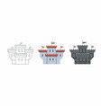 castle icon flat style vector image vector image