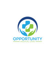 medical logo health care logo design vector image vector image