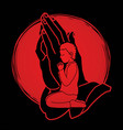 pray prayer praise to lord vector image