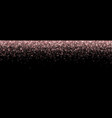 rose gold falling particles on black background vector image vector image