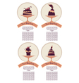 dessert labels stickers or menu covers vector image