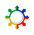 explorer compass direction colours symbol design vector image vector image
