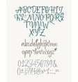 latin calligraphic alphabet written with brush vector image vector image