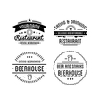 vintage logo coffee shop template restaurant vector image