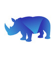 wild rhino animal jungle pet logo silhouette vector image