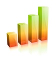 3d glass graph concept - success in business vector image vector image