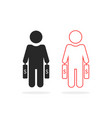 black and thin line investor icon vector image