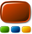 blank rounded glossy buttons vector image vector image