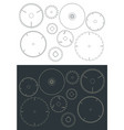 circular blade saw drawings set vector image vector image